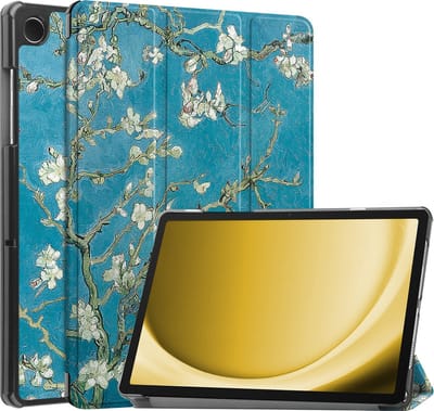 Hoes - Geschikt voor Samsung Galaxy Tab A9 - Dun & Stevig - Trifold Bookcase - Hard Cover - Hardcover Book Case - Tablet Hoesje - Bloesem