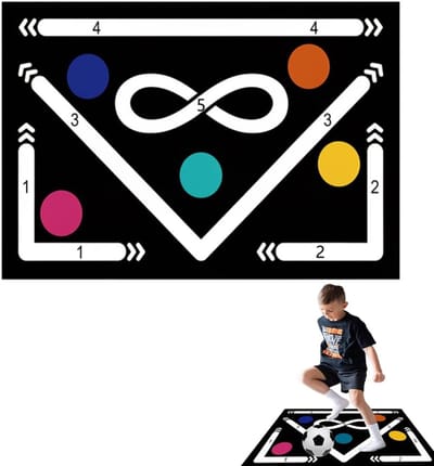 Voetbaltrainingsmat - Dribbel oefenmat - Balvaardigheid trainen - Antislip en stil - 60 x 90 cm - Meerdere kleuren