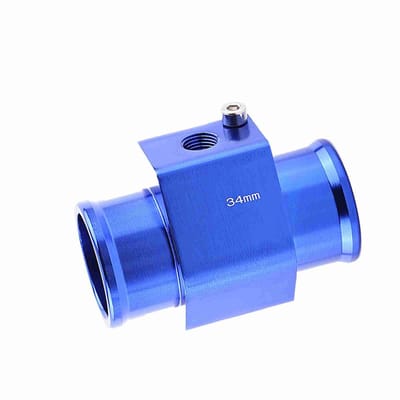 Dailygoods - Auto-water temperatuur sensor adapter - Universeel - Blauw - Koel waterslang verbinding - Geschikt voor de meeste auto’s - 34MM