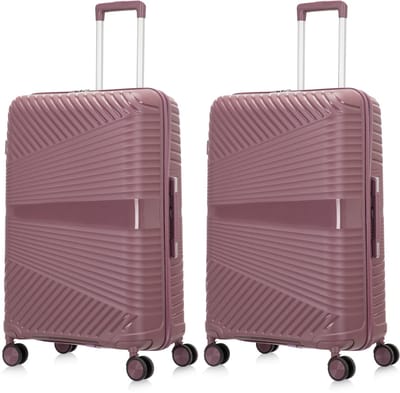 Mallorca Reiskofferset 2-delig - 2 x 93 liter - Ruimbagage - Paars - Met Ingebouwd TSA Slot - Voor Vliegtuig en Lange Vakanties