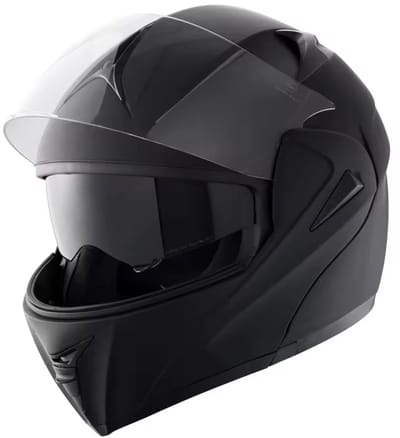 MIAAD Motorhelm - Helm - Niet-maskerd, Smart Street ABS en helm met hoge dichtheid met verwisselbare lens