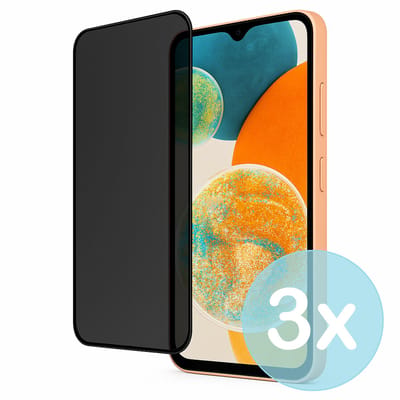 Privacy Screenprotector Geschikt voor Samsung Galaxy A23 5G – Anti-Gluren – Krasbestendig Gehard Glas 9H – Volledige Dekking – 3-Pack – FuturiQ