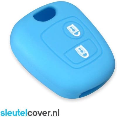 Autosleutel Hoesje geschikt voor Citroën - SleutelCover - Silicone Autosleutel Cover - Sleutelhoesje Lichtblauw