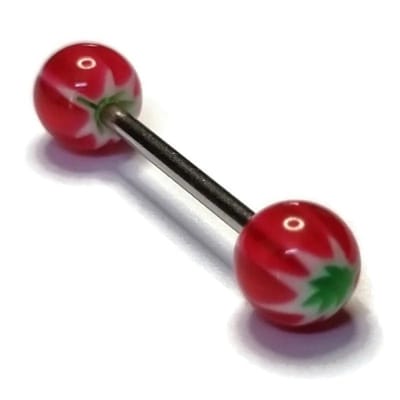 Aramat Jewels | Piercings | Kleurrijke Acryl Wietblad Tongpiercing | | | |6mm | Staal | Volwassenen | Verkleurd niet
