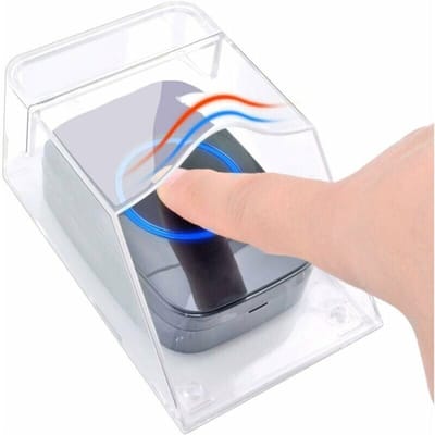 Transparante beschermhoes voor buitendeurbel, waterdicht, draadloos, met muurbevestiging - Afmetingen: 11 x 6 x 5 cm