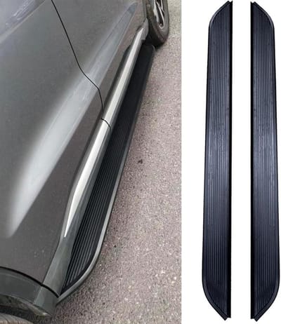 Zijstap Loopplank - Treeplanken Opstapjes - Veilig In- Uitstappen - Anti-slip Textuur - Set van 2 - Aluminium