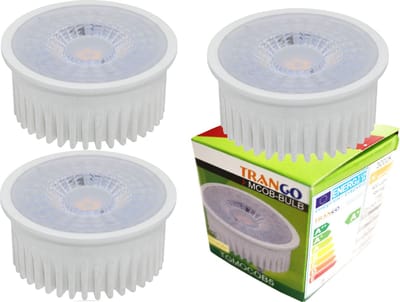 Trango Set van 3 MOCWSD-3 Ultra Flat 5 Watt 3 Stage Dimbare LED Module 6000K Daglicht Wit (Koel Wit) voor vervangende GU10 & MR16 halogeenlampen, voor inbouwarmaturen, plafondspots, inbouwspots