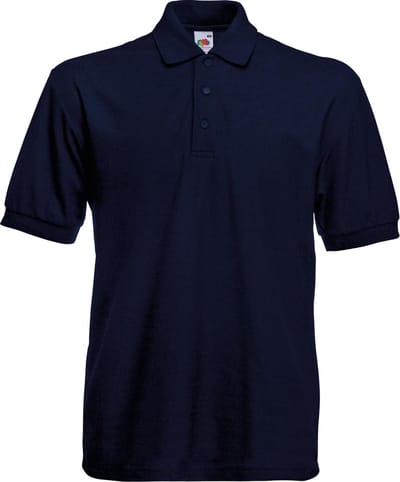 Fruit Of The Loom Heren 65/35 Heavyweight Piqué Poloshirt Korte Mouwen. (Donker Marine)