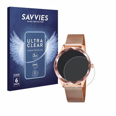 Savvies - Screenprotector voor Lotus SMARTIME 50036/1 - Folie Beschermfolie transparant 6 Stuks