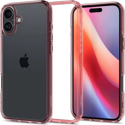 Spigen Geschikt voor Apple iPhone 16 - Ultra Hybrid - Back Cover Hoesje - Roze