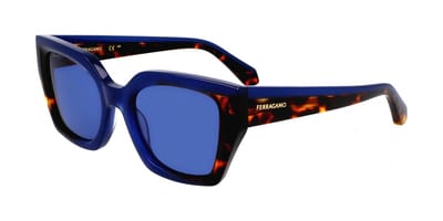 Ferragamo SF2035S Opaline blue/dark tortoise 52/19/145 WOMAN Zonnebrillen