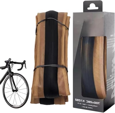 Vouwband Racefiets - Fietsprofiel Band - Veilig Fietsen - Lekbestendige Techniek - 700x28c - Zwart met Gele Grens