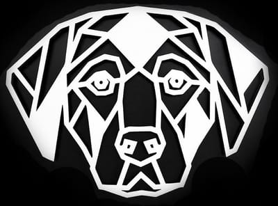 Houten Dierenkop • Houten Hond • Dierenkop Hond • Mega • Wit MDF • Houten Dier • Wandecoratie