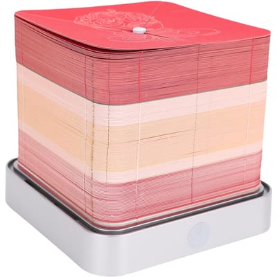Bloc-notes 3D Bouquet de Roses avec Lumière Calendrier 2026 Papier Sculpté Déchirure Manuelle Art 3D Bloc-notes Sculpture pour Décoration de Bureau rouge