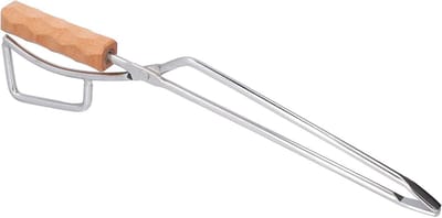 Haard Tang - Hout Grijper - Buiten Grillen - Roestvrij Staal - 41.5cm Lengte - Hout