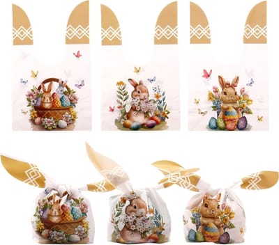 Set van 50 Pasen Cadeautassen, Geschikt voor Verjaardagen, Bruiloften en Feestelijke Gelegenheden