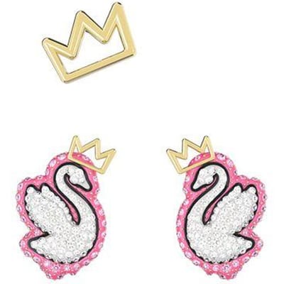 Swarovski Mode Trendy Zoet Veelzijdige Oorbellen Set Zwaan Damesoorbellen Roze 5649197 Box+Shopping Bag (Random Color) white