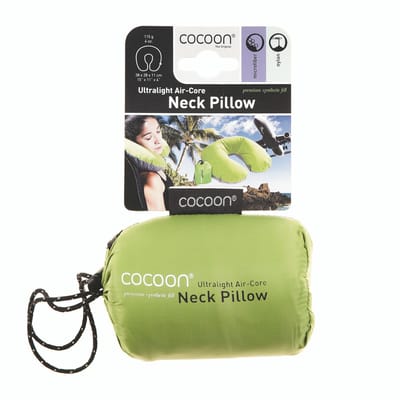 Cocoon Air Core Ultralight Ergonomic U-shaped Neck Support Kussen Geel 38 x 27 x 11 cm