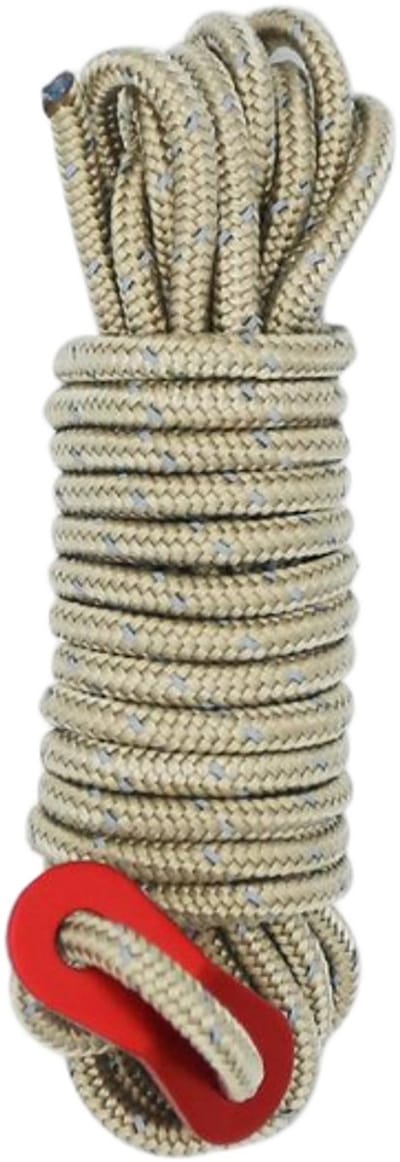 Reflecterende Scheerlijnen met Spanner - 4 Meter (4mm) - Set van 2 - Tentkoord voor Luifel en Tent - Camping Touw - Kaki