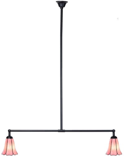 Tiffany T-lamp 2 lichts Liseron Pink - Art Deco Trade