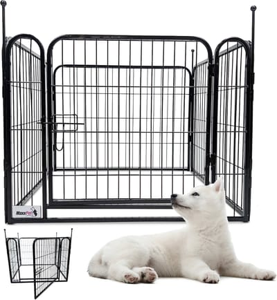 MaxxPet Puppyren - puppykennel - opvouwbaar- honden bench - puppy bench - 81x79cm - 4 delig