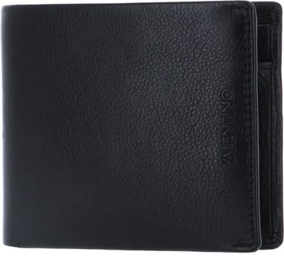 VALENTINO Leren Kaarthoes David Wallet Nero Zwart