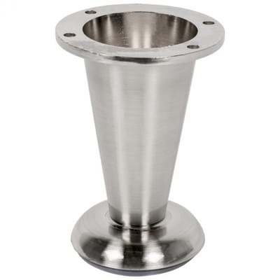 Duraline – Meubelpoot verstelbaar rond – RVS look – Ø71x103-113mm