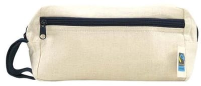 5 stuks Fairtrade Etui stevig OEKO-TEX® katoen, donker blauw gekleurde rits en hengsel