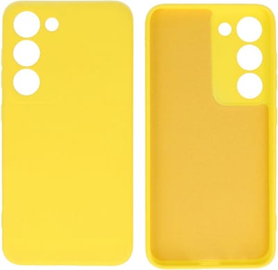Hoesje Geschikt voor Samsung Galaxy S23 FE - 2.0mm Dikke Fashion Telefoonhoesje Backcover - Siliconen Hoesje - Geel