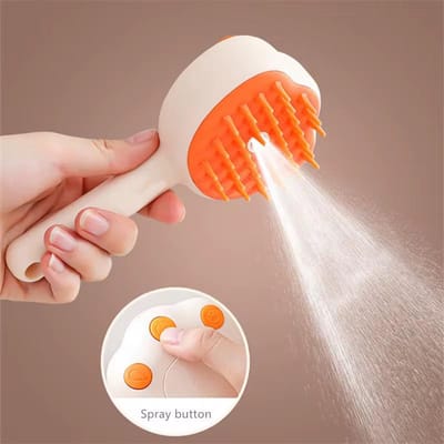 Elektrische Huisdierborstel – Stoom & Spray Borstel voor Katten en Honden – Massage, Haarverwijdering & Verzorging