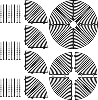Set van 3 Beschermhoezen voor Plantenpotten, 30 cm Plastic Potbescherming, Snijbare Potroosters met 24 Steunen, Voorkom Graafgedrag van Huisdieren en Houd Planten Gezond