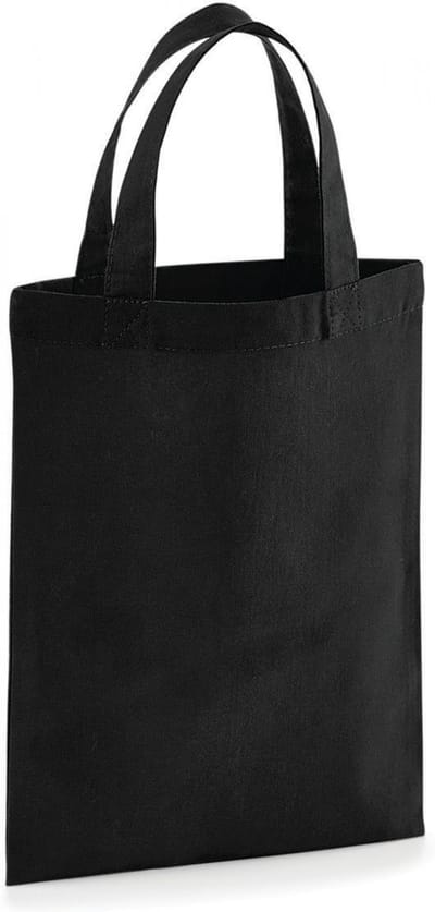 Westford Mill Cotton Party Bag For Life WM103 - Black - 19 x 25 cm