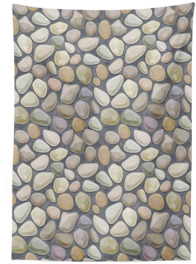 ABAKUHAUS Tafelkleed Kiesel Stonewall – 140x200 cm – Wasbaar en Binnen/Buiten
