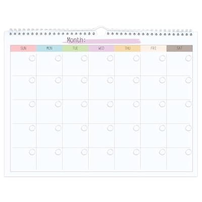 Muurkalender | Ongedateerde Maandelijkse Planner voor Thuis en Kantoor