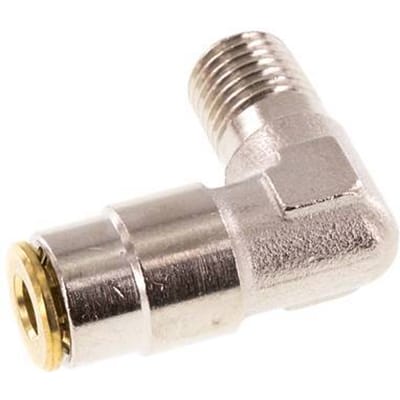 4mm x M 8 x 1 (conical) 90 graden L-verbinding Messing Insteekfitting Buitendraad Hoge Druk NBR [2 Stuks]
