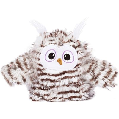 Jouets pour Chats Amusent les Chats Plaisir Solitaire et Soulagement de l'Ennui Artefact Hibou Balançant Intelligent Jouet Électrique pour Chat 14cm white