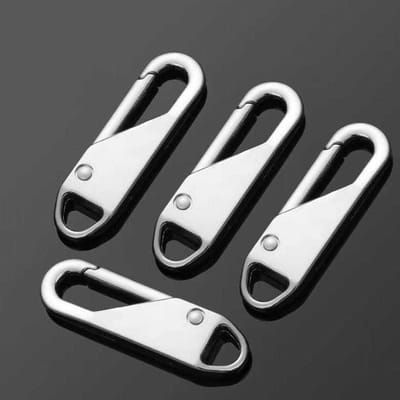 1 pièce Fermeture Éclair DIY en Alliage de Zinc, Fermeture Éclair DIY Moderne de Couleur Mixte Pour la Couture à la Maison argenté