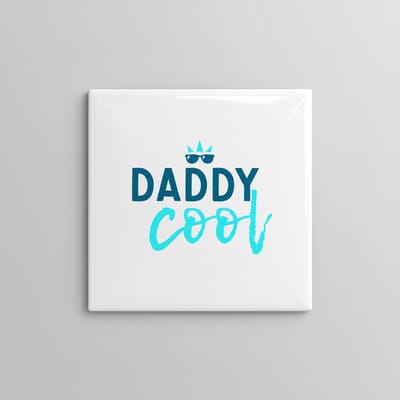 Daddy Cool Quote Tegel 15x15 cm – Leuk Cadeau voor Vader Keramische Decoratieve Tegel voor Woondecoratie