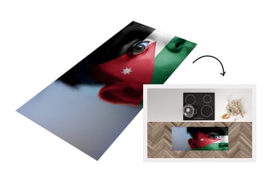 Keukenloper - Loper keuken - Vlag van Jordanië - 120x50 cm - Keukenloper vinyl