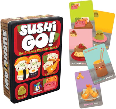 Dailygoods- Kaartspel Sushi Go - 2-5 Spelers - 15 Minuten Speeltijd - Snel Spelend - Leeftijd 8+ - Verzamel de Beste Combinatie - Bordspel