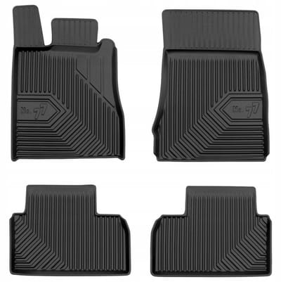 Frogum No.77 Automat / Vloermat - 3D Pasvorm - Geschikt voor Mercedes S-Klasse W220 1998-2005 (Korte Versie) - TPE Rubber - 4-delig - Hoge Rand 4cm - Zwart