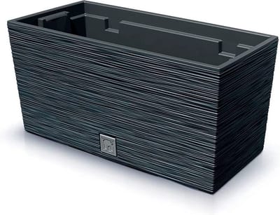 Prosperplast - Bloempot met inzet 8L - Furu Case Beton - Antraciet