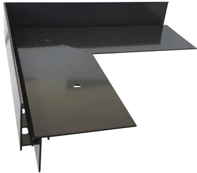 Balkon Randprofiel - Terras Afwerking - Rand Vormgeven - Gepoedercoat Aluminium - 90 Grad - Zwart