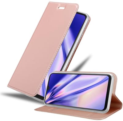 Cadorabo Hoesje geschikt voor Samsung Galaxy M21 / M30s in CLASSY ROSE GOUD - Beschermhoes met magnetische sluiting, standfunctie en kaartvakje Book Case Cover Etui