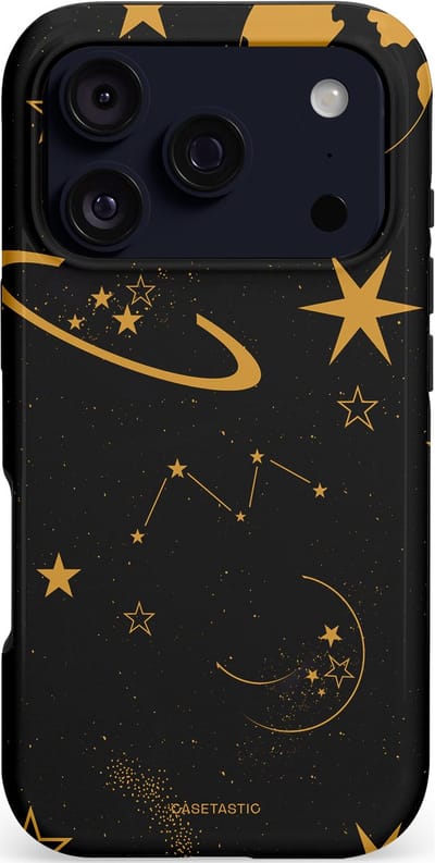 Casetastic hoesje geschikt voor Apple iPhone 17 Pro - MagSafe - Dubbellaagse bescherming - Nachtelijk uitzicht - Fashion Case - Zwart
