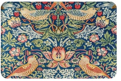 50x76 cm Badmat met Aardbei Dief Bloemen Patroon - Wasbaar en Antislip