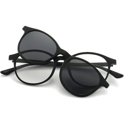 5 STuks Magnetische Clip-On Zonnebril UV400 Kunststof Frame voor Dames Heren Nachtrijden SHOW AS PICTURE gray