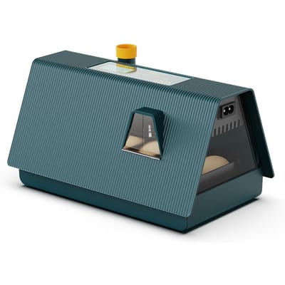 Incubateur pour œufs à couver, retournement automatique des œufs, 10 œufs, éclairage LED efficace des œufs, écran d'affichage, plateau à œufs multifonctionnel, couvercle de l'appareil visible EU Plug vert foncé