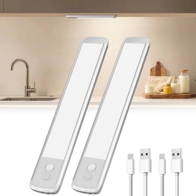 Dimbare LED Kastlamp met Bewegingssensor en USB-C Opladen - 2 Stuks