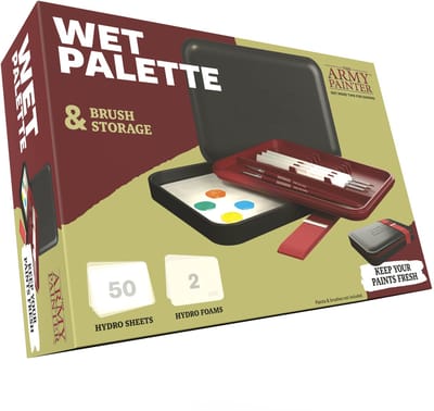 The Army Painter Wet Palette, Voor Acrylverf, Incl. 50 Hydro Sheets, 2 Hydro Foams & Verfkwast Opslag - Voor Miniatuur Schilderen, Dnd & Warhammer